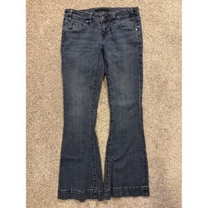 Rock and Roll Cowgirl Jeans Womens 29 Blue Dark Trouser Flare Stretch Denim